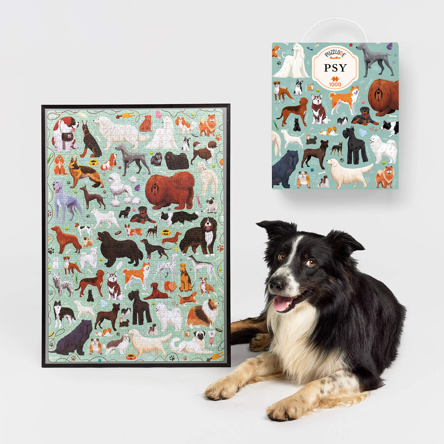 CzuCzu Puzzlove Honden, familie puzzel, 1000 elementen
