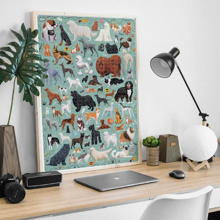 CzuCzu Puzzlove Dogs, family puzzle, 1000 pieces