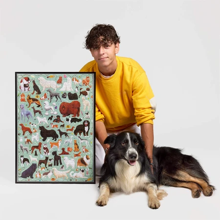 CzuCzu Puzzlove Dogs, family puzzle, 1000 pieces
