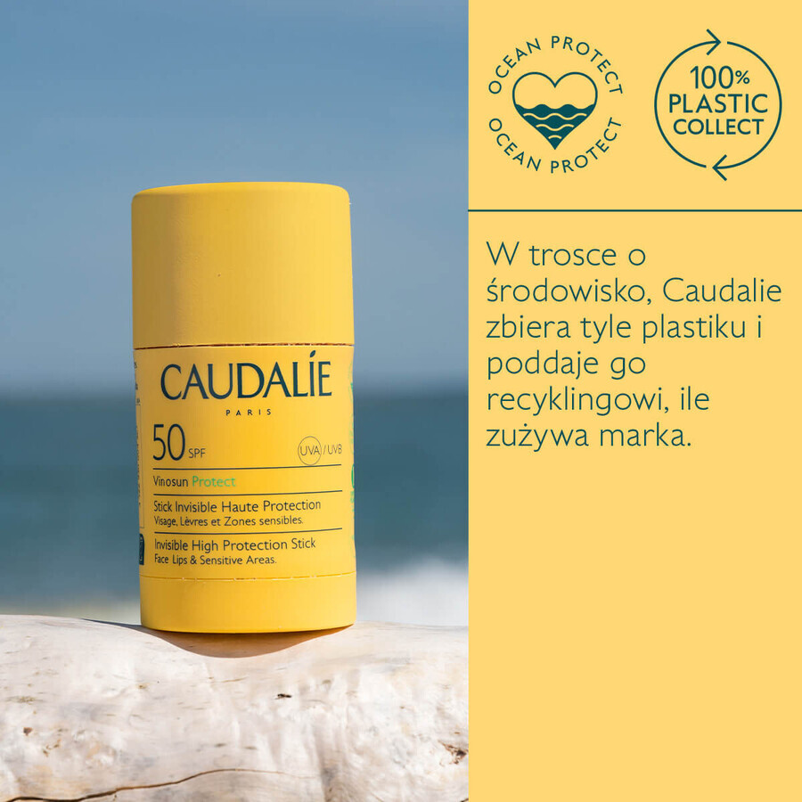 Caudalie Vinosun Protect, unsichtbarer Stift mit hohem Schutz, SPF 50, 15 g