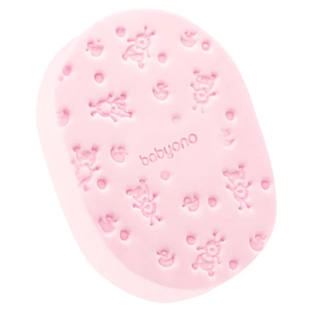 BabyOno esponja de baño para bebés y niños, rosa, 1 pieza
