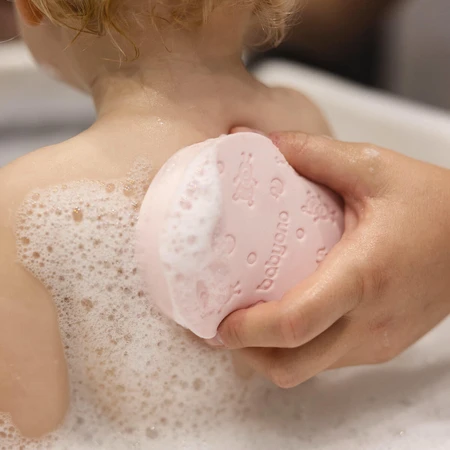 BabyOno esponja de baño para bebés y niños, rosa, 1 pieza