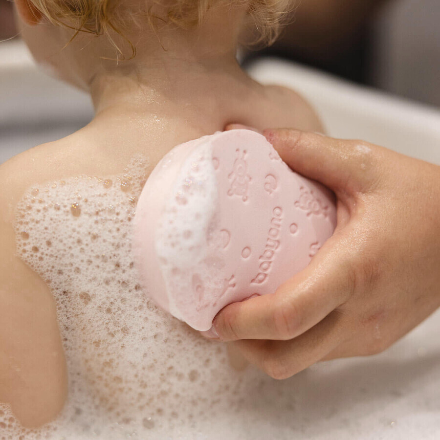 BabyOno Badeschwamm für Säuglinge und Kinder, rosa, 1 Stück