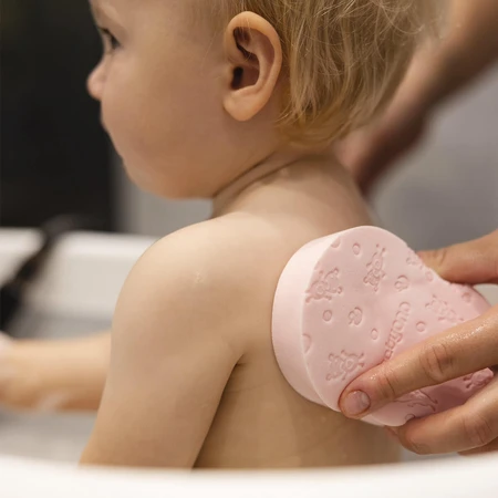 BabyOno esponja de baño para bebés y niños, rosa, 1 pieza