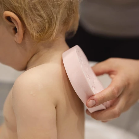BabyOno esponja de baño para bebés y niños, rosa, 1 pieza