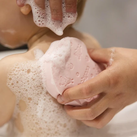 BabyOno esponja de baño para bebés y niños, rosa, 1 pieza