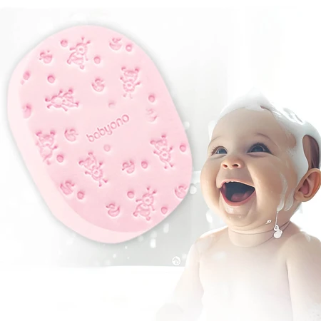 BabyOno esponja de baño para bebés y niños, rosa, 1 pieza