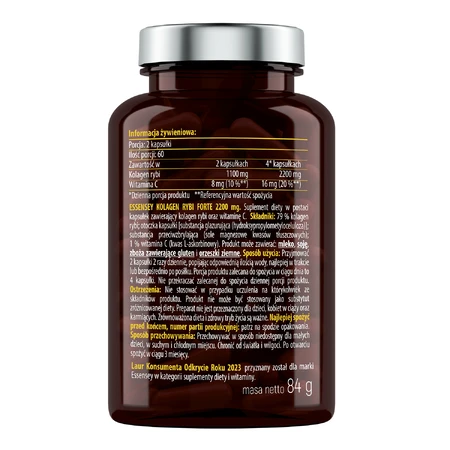 Essensey Fisch Kollagen Forte 2200 mg, 120 Kapseln