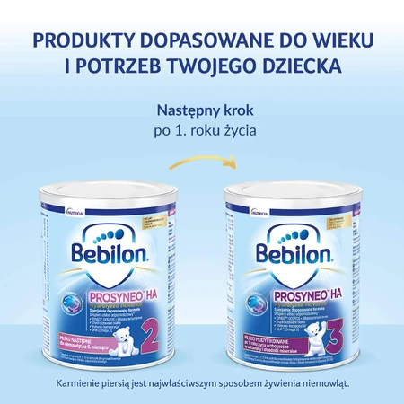 Set Bebilon Prosyneo HA Hydrolyzed Advance 2, lait de suite, après 6 mois, 2 x 400 g