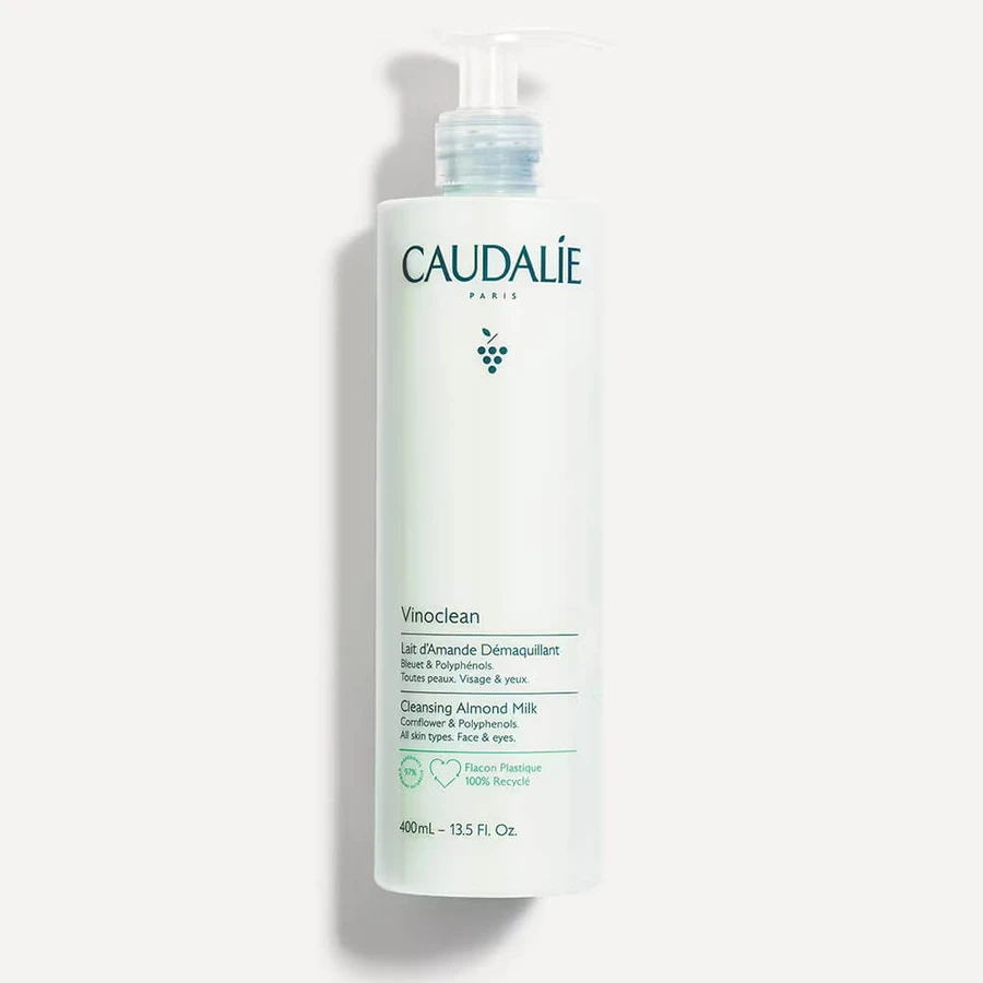 Caudalie Vinoclean, leche desmaquillante de almendras, 400 ml