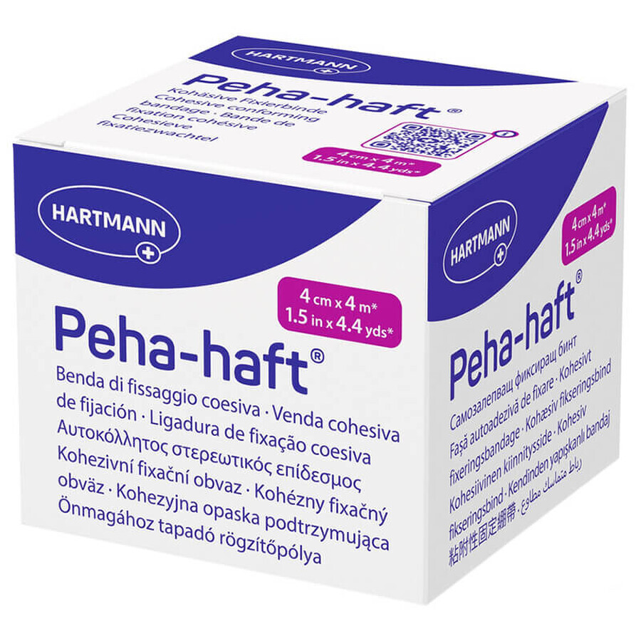 Peha-haft, benda di supporto coesiva, 4 cm x 4 m, 1 pezzo