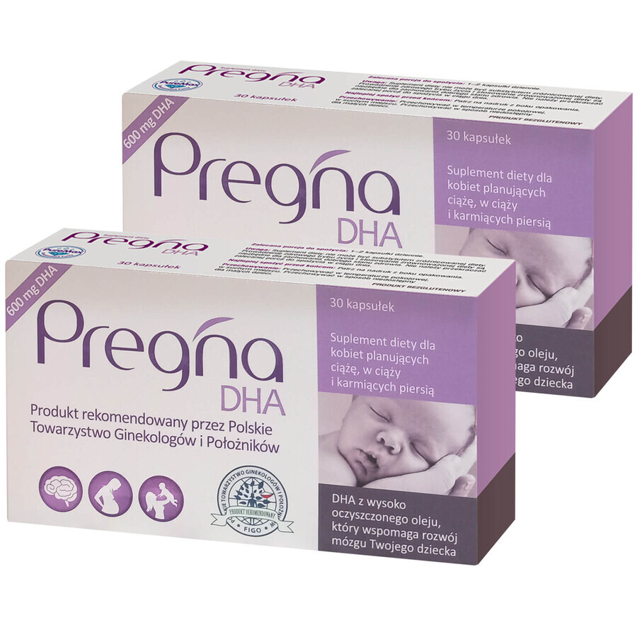 Pregna DHA kit, for pregnant and breastfeeding women, 2 x 30 capsules
