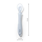 BabyOno, flexible silicone spoon, blue, from 6 months, 1 piece
