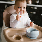 BabyOno, flexible silicone spoon, blue, from 6 months, 1 piece