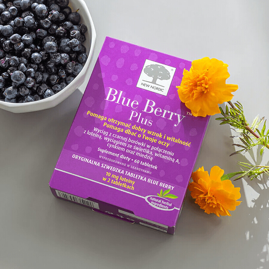 Nouveau set Nordic Blue Berry Plus, 2 x 120 comprimés + flacon avec tiroirs à médicaments gratuits