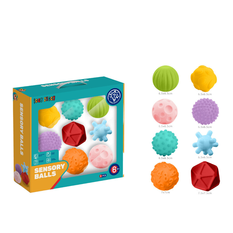 Sensory toy Colorful balls, 6 months+, Iggy Ziggy