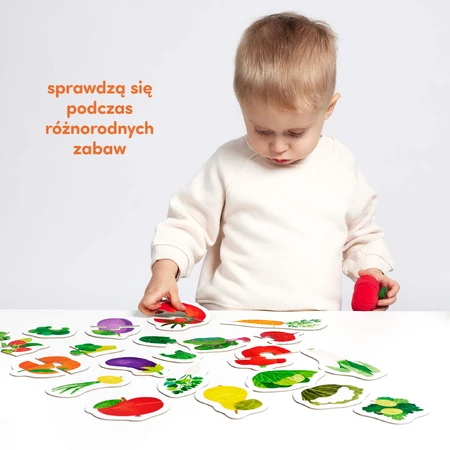 CzuCzu Paired Puzzles Obst und Gemüse, Puzzles für Kinder, ab 18 Monaten, 38 Teile