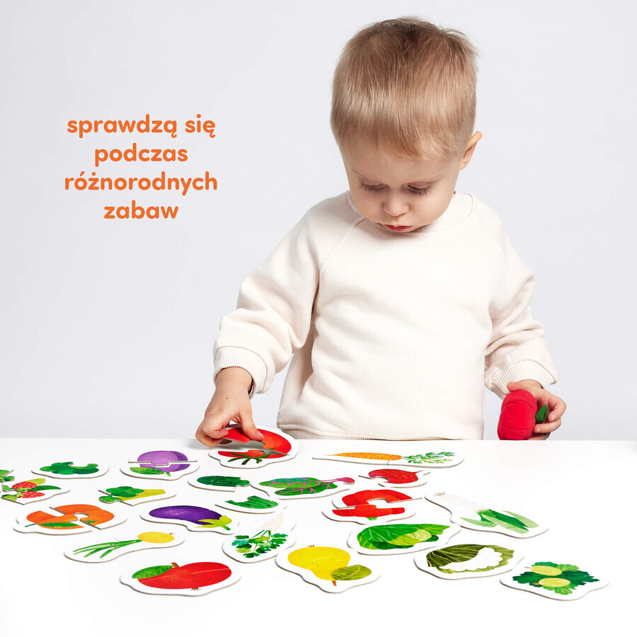 CzuCzu Puzzle a coppie Frutta e Verdura, puzzle per bambini, da 18 mesi, 38 pezzi