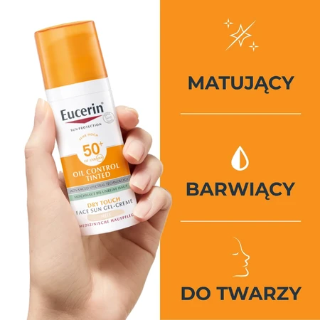 Eucerin Sun Protection Oil Control, kleurbeschermende gel-crème, licht, SPF 50+, 50 ml