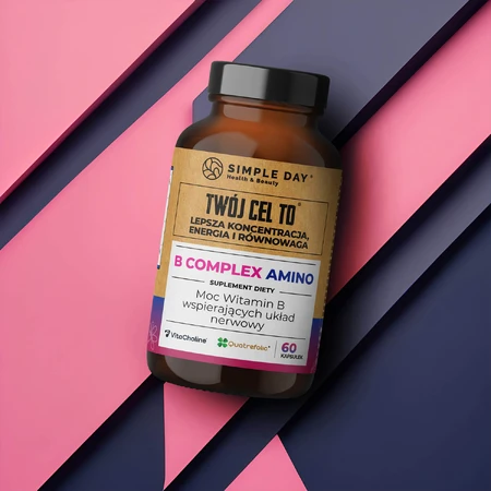 Simple Day Vitamina B Complejo Amino, 60 cápsulas