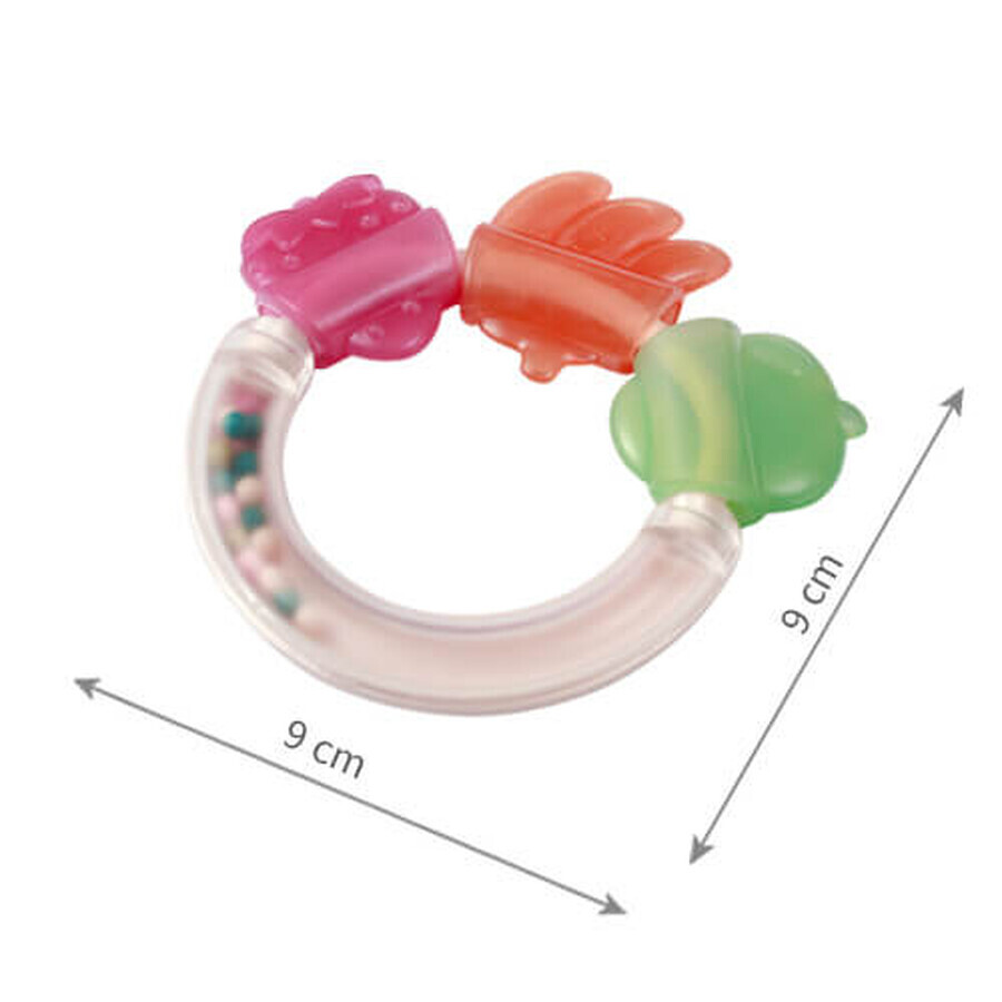 BabyOno, rattle with teether, from 3 months, 1 piece