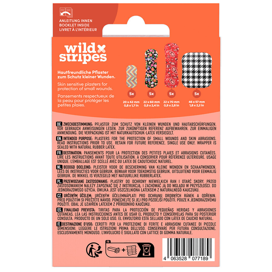 Wild Stripes Classic Sensitive, patches, Fashion, 20 pieces