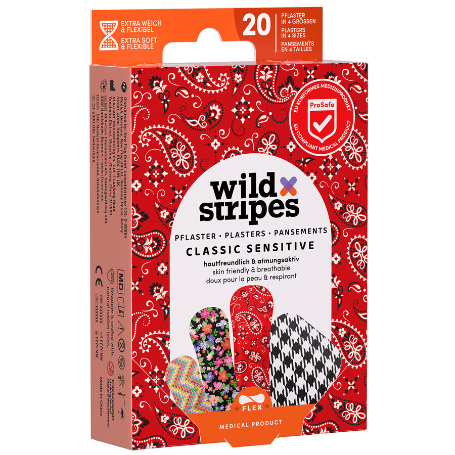 Wild Stripes Classic Sensitive, patches, Fashion, 20 pieces