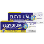 Elgydium Kids set, anti-caries toothpaste for children 2-6 years, banana, 2 x 50 ml