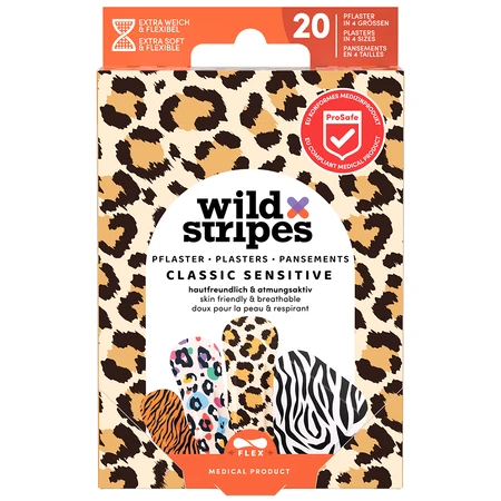 Wild Stripes Classic Sensitive, Pflaster, Tier, 20 Stück
