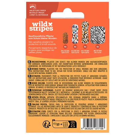 Wild Stripes Classic Sensitive, Pflaster, Tier, 20 Stück