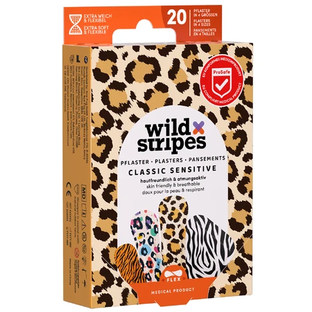 Wild Stripes Classic Sensitive, Pflaster, Tier, 20 Stück