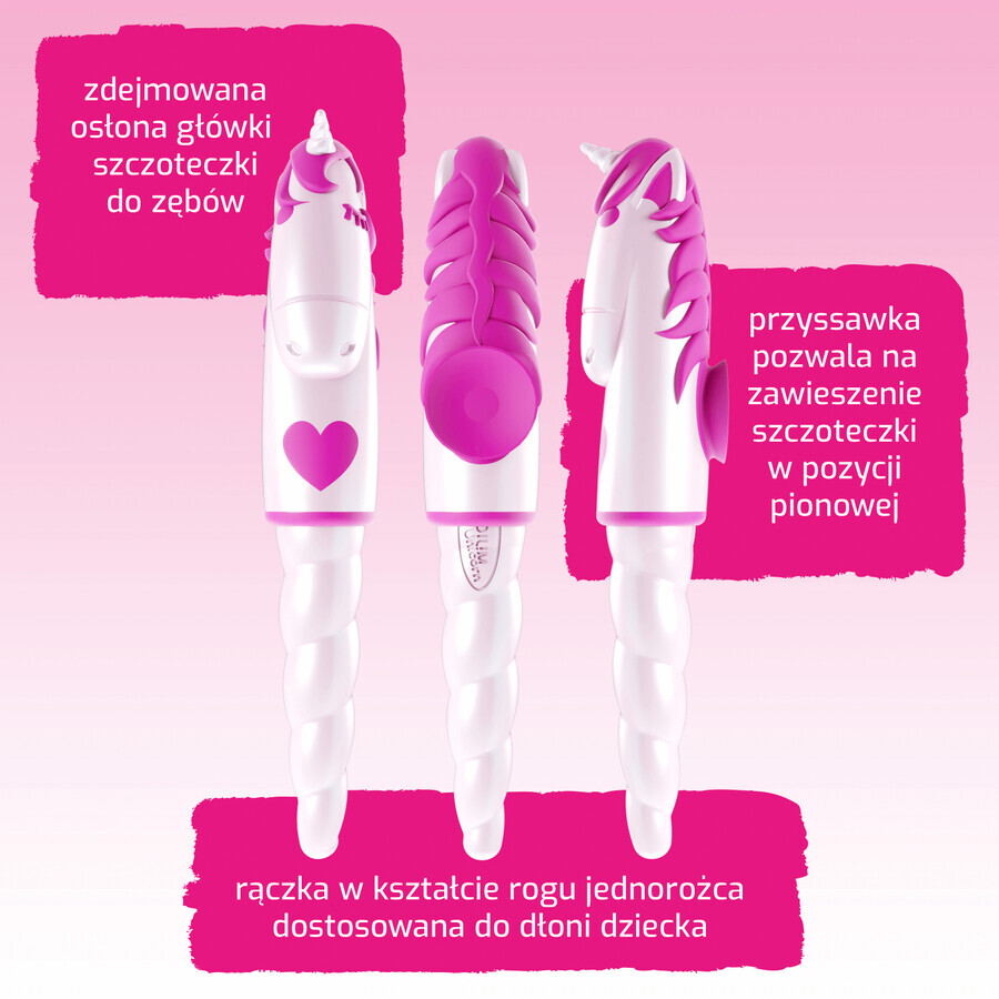 Set Elgydium Unicorn, spazzolino per bambini, 2-6 anni, 2 pezzi