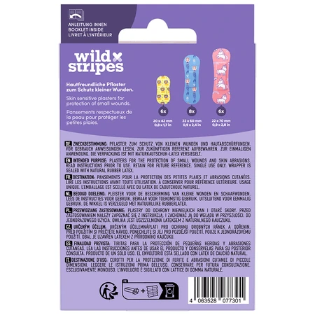 Wild Stripes Kids Sensitive, children's patches, Fantasy, 20 pieces