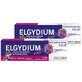Elgydium Kids Fluorinol set, pasta dent&#237;frica anticaries para ni&#241;os de 3 a 6 a&#241;os, frambuesa y fresa, 2 x 50 ml
