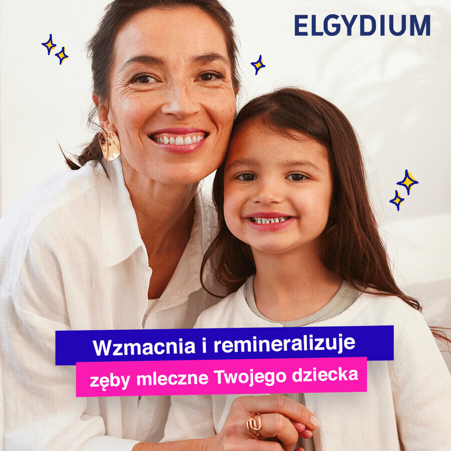 Elgydium Kids Fluorinol set, anti-cariës tandpasta voor kinderen 3-6 jaar, framboos en aardbei, 2 x 50 ml