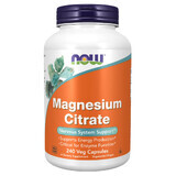 Now Foods Citrat de magneziu, citrat de magneziu, 240 capsule vegane