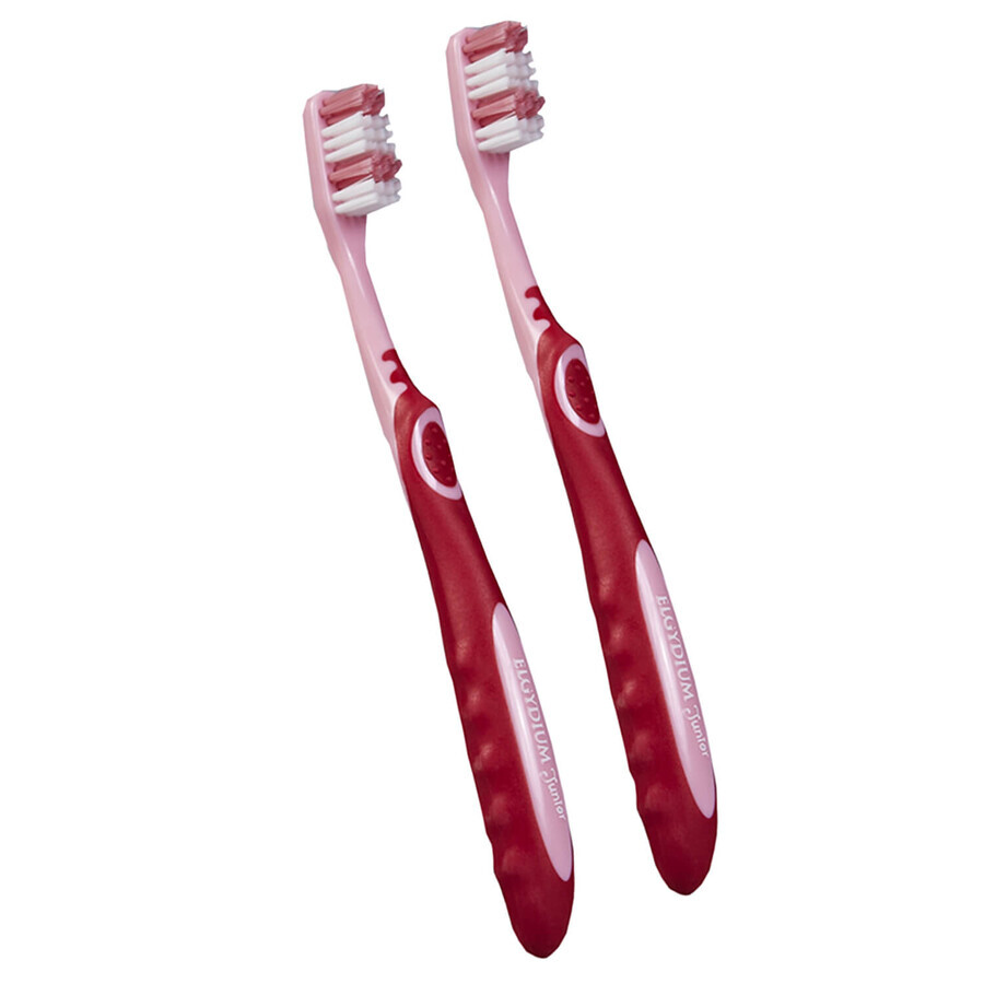 Elgydium Junior toothbrush set, brosse à dents pour enfants, 7-12 ans, 2 pièces