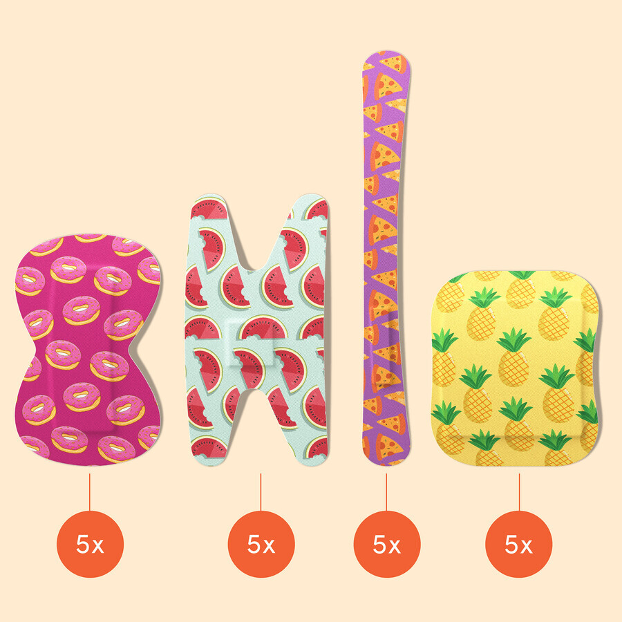 Wild Stripes Finger Flexi, sparadrap pour les doigts, 20 pièces