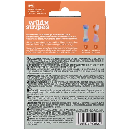 Plasturi pentru nas Wild Stripes Sunrise, plasture respirabil pentru nas, 12 bucăți