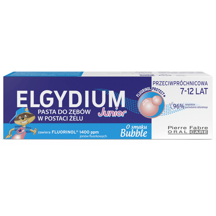 Elgydium Junior Bubble set, children's toothpaste, 7-12 years, 2 x 50 ml