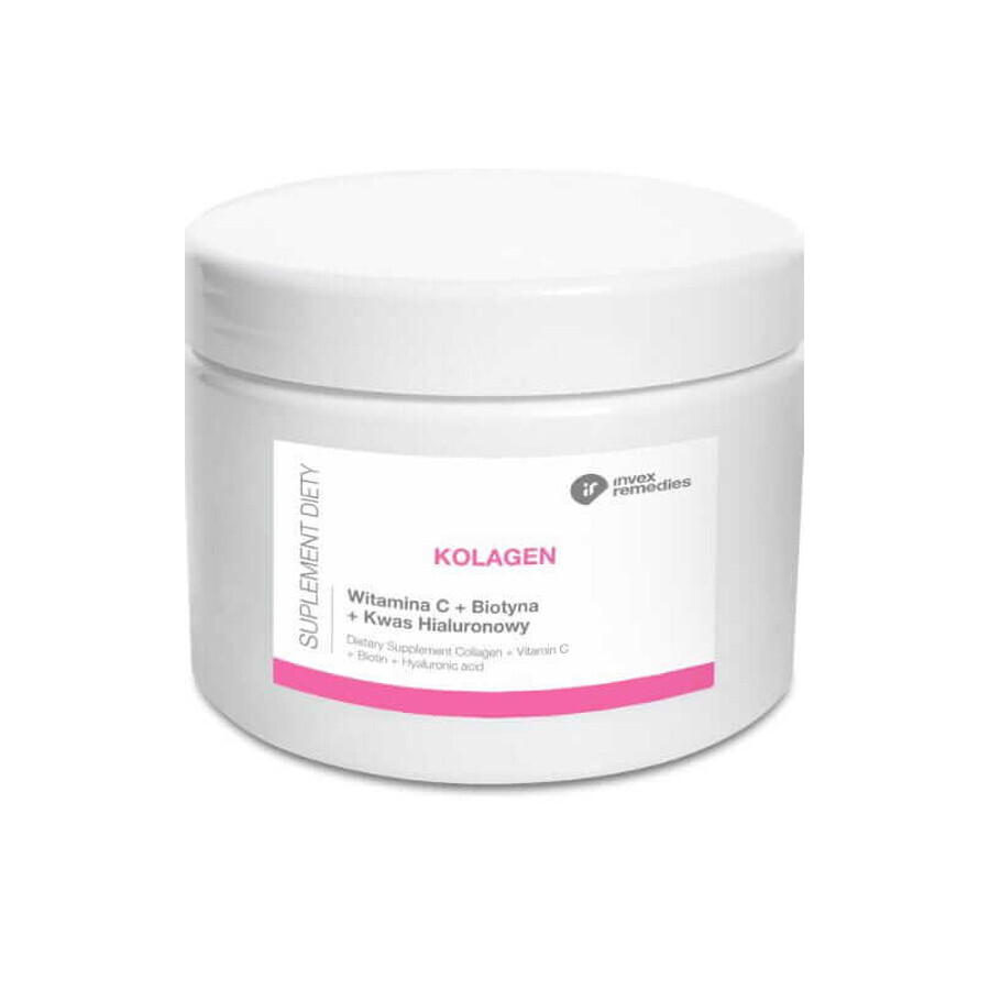 Collageen + Vitamine C + Biotine + Hyaluronzuur 170 g Invex Remedies