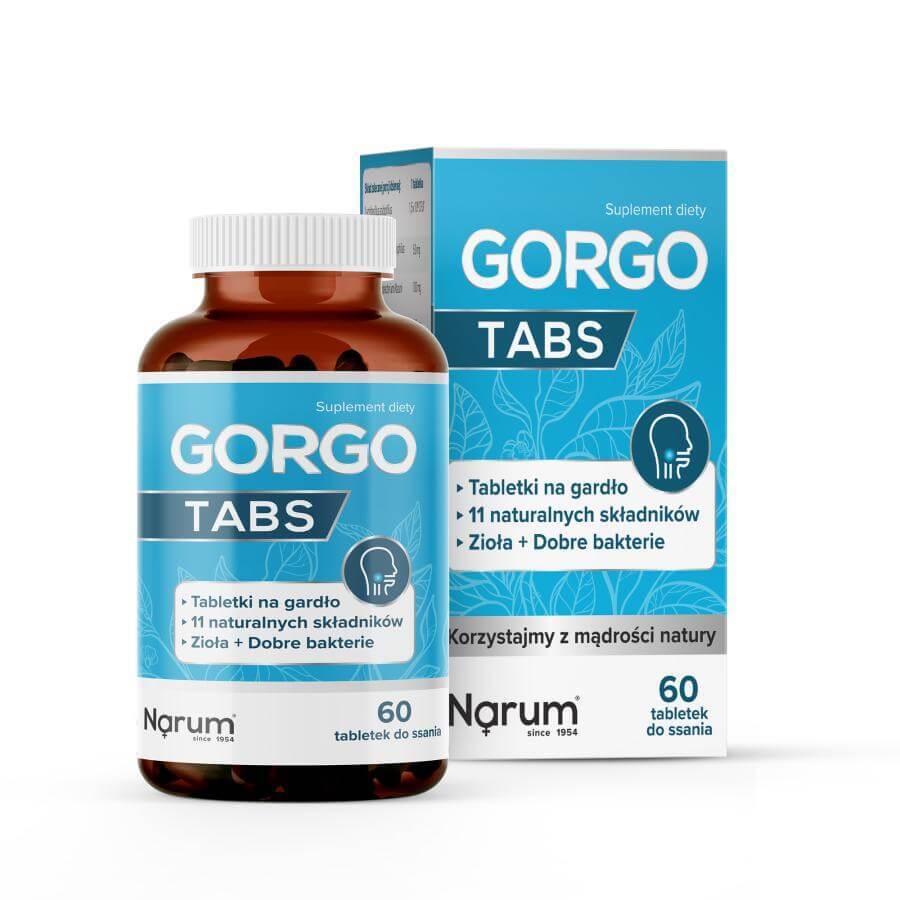 Gorgo Tabs 600 mg Probiotic Throat Support (60 zuigtabletten) Narum