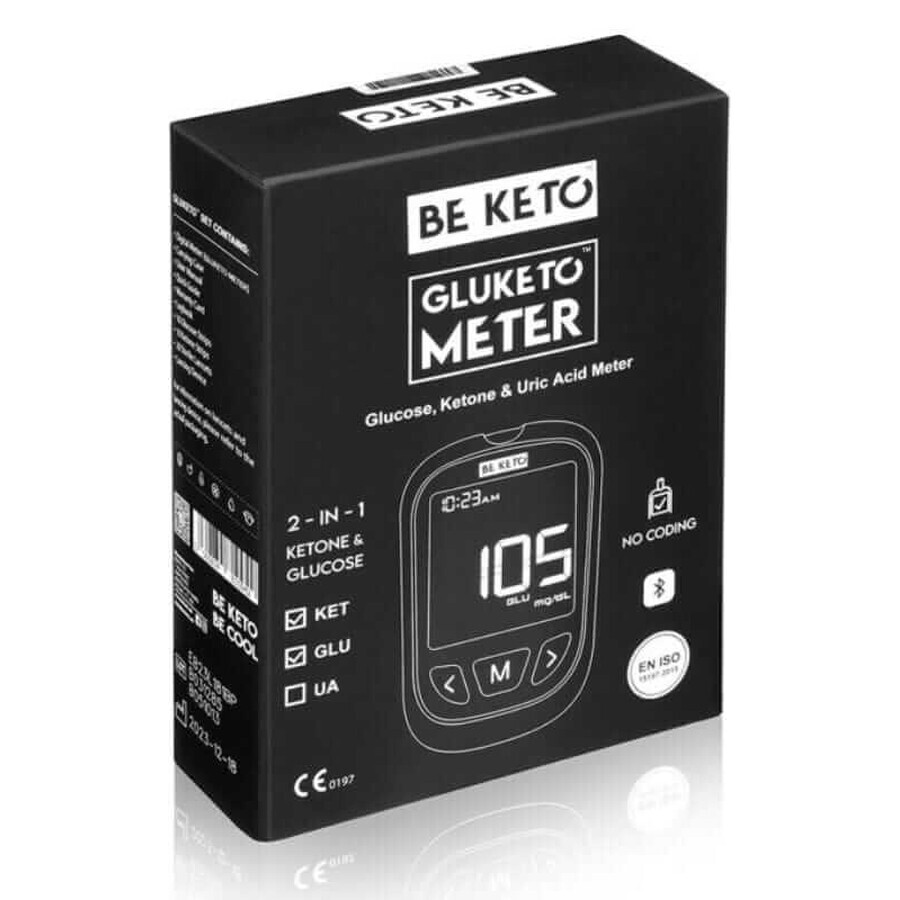 GluKeto Meter - Glucomètre et cétomètre (kit de démarrage) BeKeto