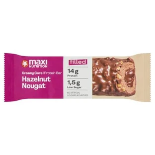 Hazelnoot Nougat eiwitreep, 45 g, Maxi Nutrition