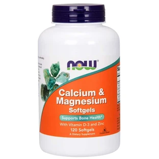 NOW Foods Calcium & Magnésium avec Vit D et Zinc Calcium, Magnésium, D3, Zinc 240 gélules