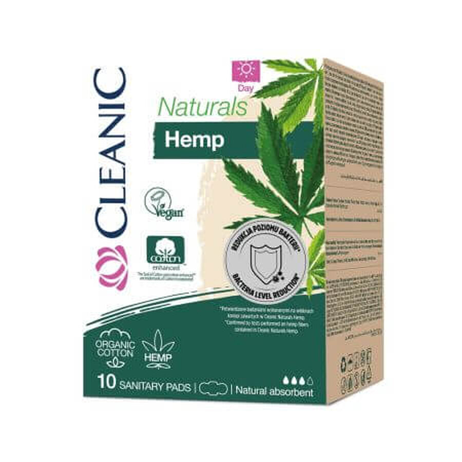 Cotton and hemp pads, 10 pieces, Cleanic