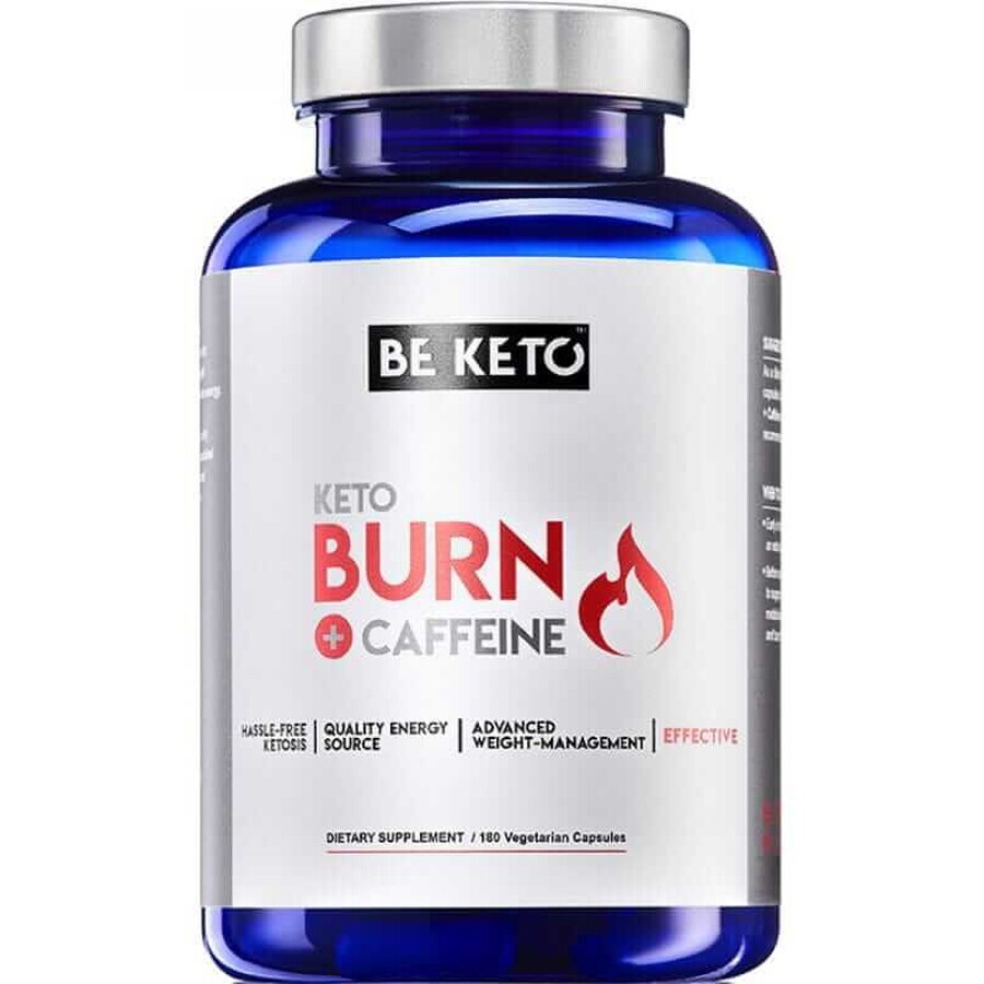 Keto Burn met Cafeïne - vetverbrander - 180 capsules BeKeto