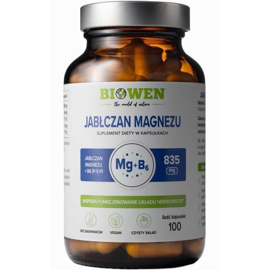 Magnesium malate - 100 capsules Biowen