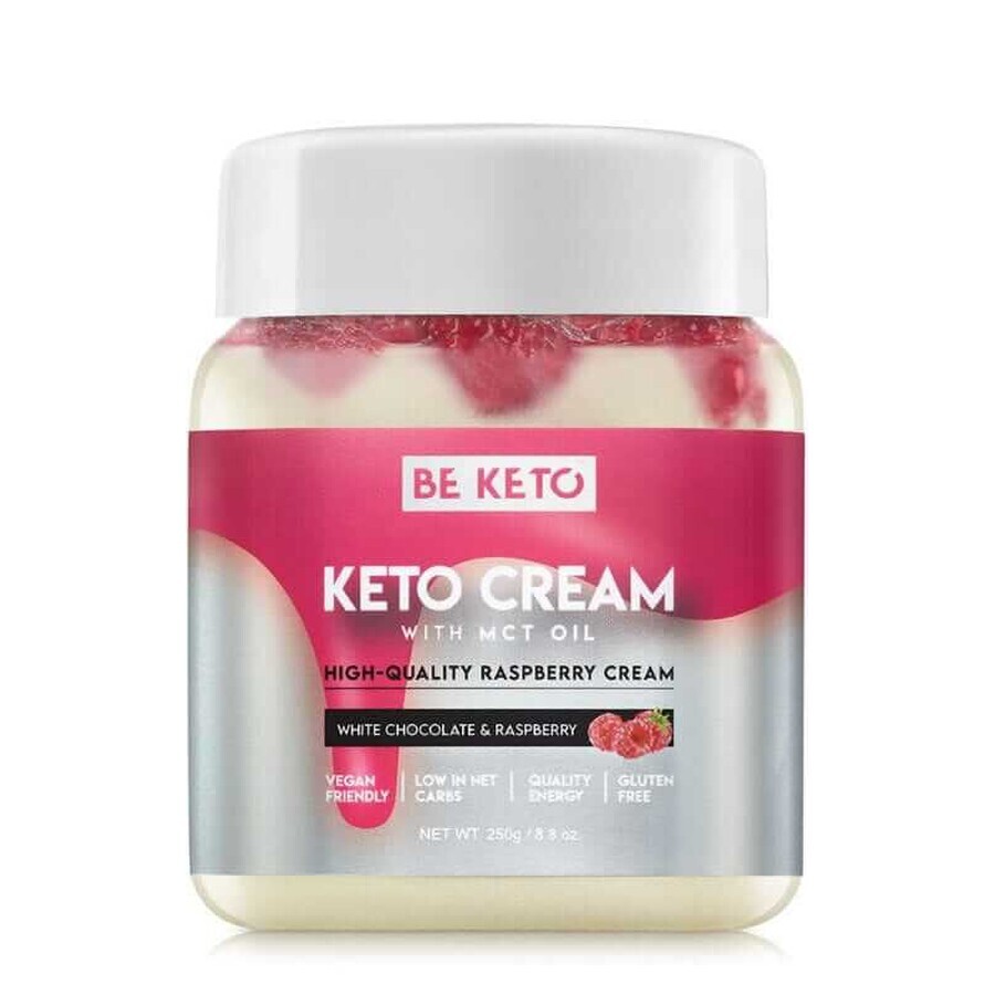 Crema Keto al cioccolato bianco e lamponi 250g BeKeto