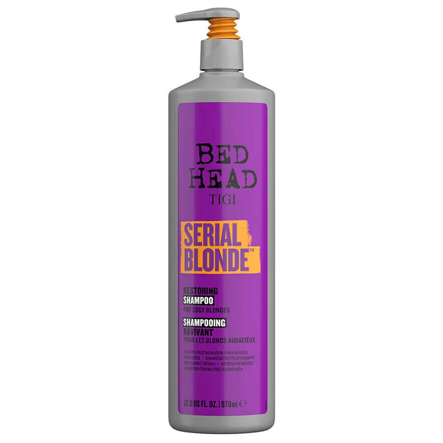 Tigi Bed Head Serial Blonde Champú para cabello rubio dañado, 970ml